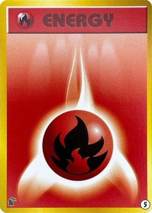 Basic Fire Energy - 5 (5) (Japanese) - Intro Pack Neo Chikorita