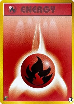 Basic Fire Energy - 14 (14) (Japanese) - Intro Pack Neo Chikorita
