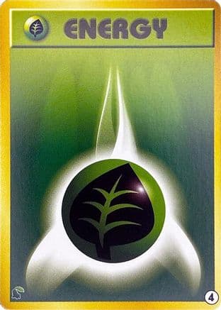 Basic Grass Energy - 4 (4) (Japanese) - Intro Pack Neo Chikorita