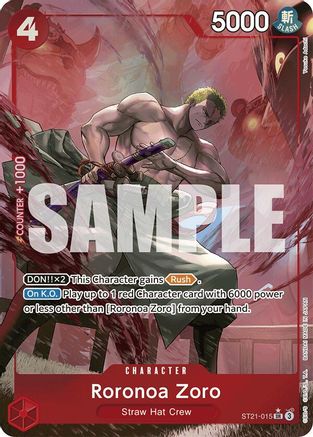 Roronoa Zoro (Parallel) (ST21-015) - Starter Deck EX: Gear 5 Foil