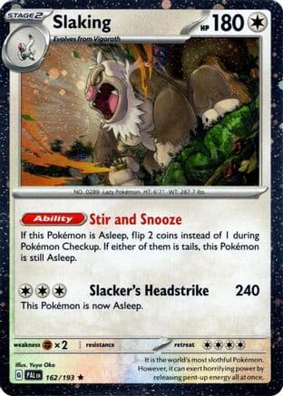 Slaking (Cosmos Holo) 162- Miscellaneous Cards & Products Holofoil