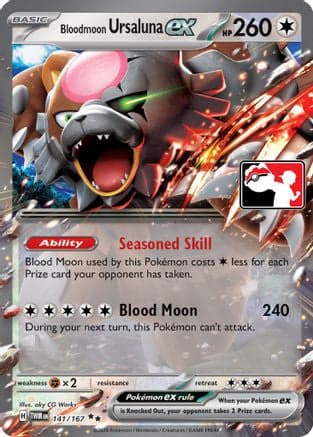 Bloodmoon Ursaluna ex 141- Prize Pack Series Cards Holofoil