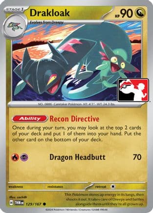 Drakloak 129- Prize Pack Series Cards Holofoil
