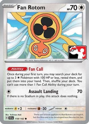 Fan Rotom 118 - Holofoil Prize Pack Series Cards - Common