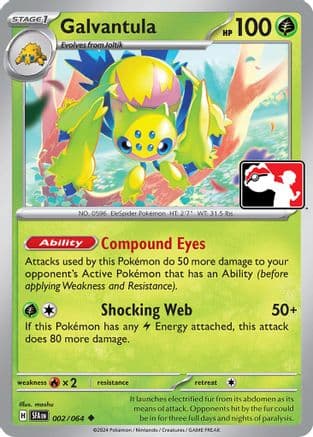 Galvantula 002- Prize Pack Series Cards Holofoil