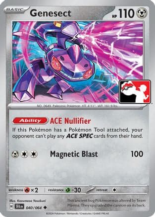 Genesect 040- Prize Pack Series Cards Holofoil