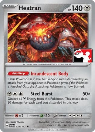 Heatran 123- Prize Pack Series Cards Holofoil