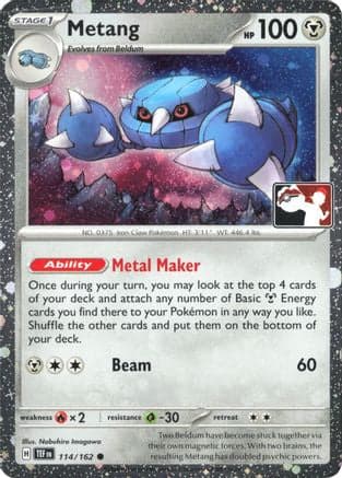 Metang (Cosmos Holo) 114/162 - Prize Pack Series Cards Holofoil