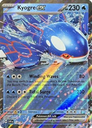 Kyogre ex 178- SV Scarlet & Violet Promo Cards Holofoil