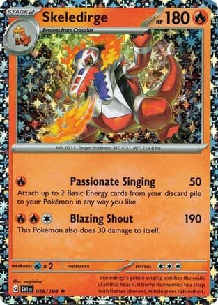 Skeledirge (Sparkle Holo) 038/198 - Miscellaneous Cards & Products Holofoil