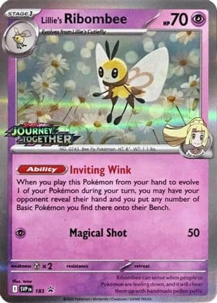 Lillie's Ribombee (Prerelease) 183- SV Scarlet & Violet Promo Cards Holofoil
