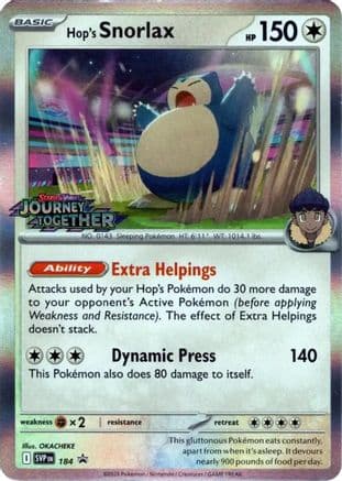 Hop's Snorlax (Prerelease) 184- SV Scarlet & Violet Promo Cards Holofoil