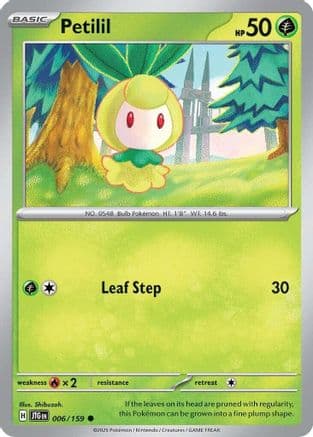Petilil 006 - Reverse Holofoil SV09 Journey Together - Common