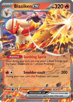 Blaziken ex 024 - Holofoil SV09 Journey Together - Double Rare