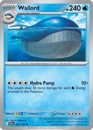 Wailord 041/159 SV09 Journey Together - Rare