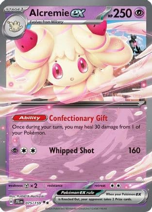 Alcremie ex 075 - Holofoil SV09 Journey Together - Double Rare