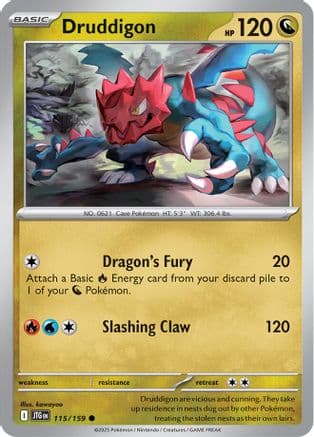 Druddigon 115- SV09 Journey Together Reverse Holofoil
