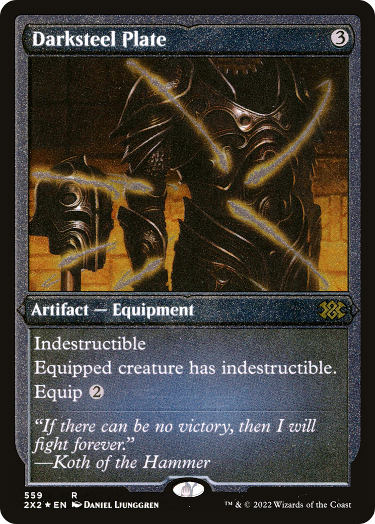 Darksteel Plate (2X2-559) - Double Masters 2022 Etched Foil