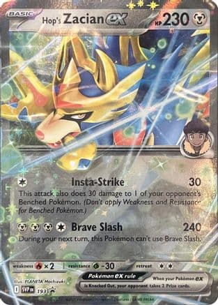 Hop's Zacian ex SVP193- SV Scarlet & Violet Promo Cards Holofoil