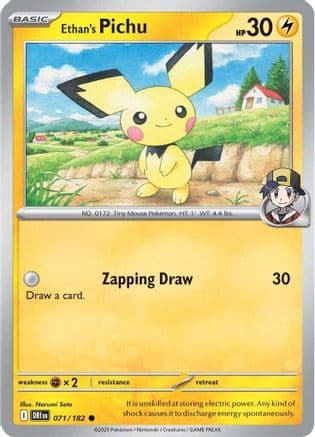 Ethan's Pichu 071- SV10 Destined Rivals