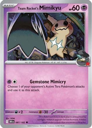 Team Rocket's Mimikyu 087- SV10 Destined Rivals Reverse Holofoil