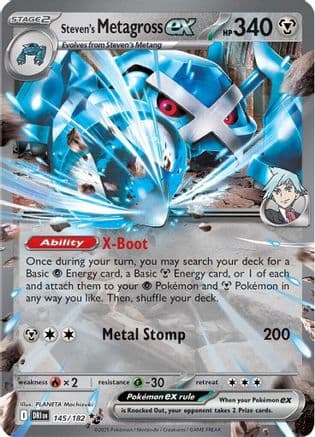 Steven's Metagross ex 145- SV10 Destined Rivals Holofoil