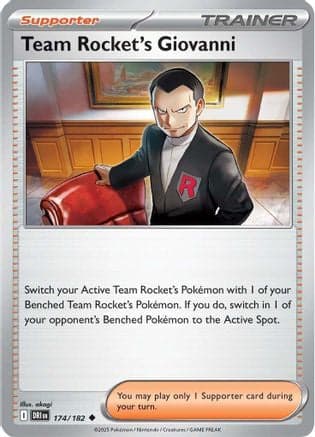 Team Rocket's Giovanni 174- SV10 Destined Rivals Reverse Holofoil
