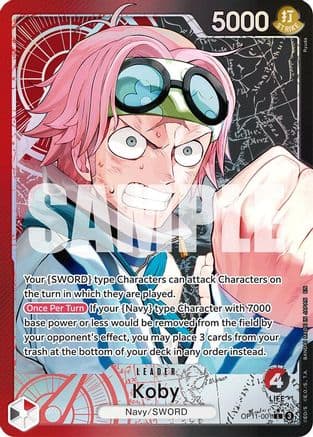 Koby (001) (Alternate Art) (OP11-001) - A Fist of Divine Speed Foil