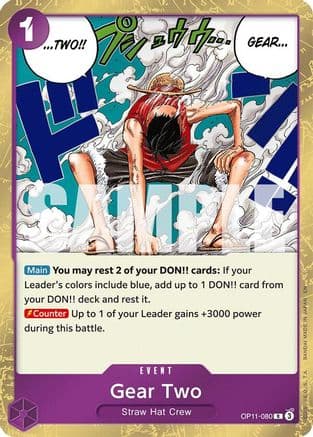 Gear Two (OP11-080) - A Fist of Divine Speed Foil