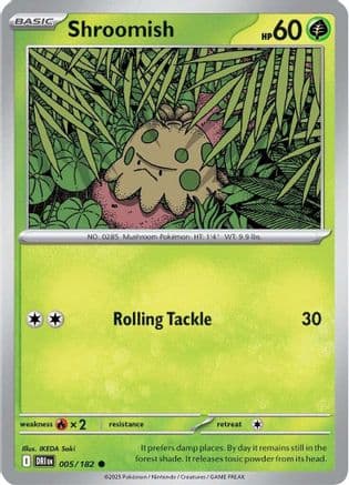 Shroomish 005- SV10 Destined Rivals Reverse Holofoil