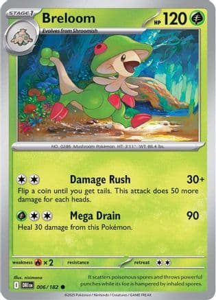 Breloom 006- SV10 Destined Rivals Reverse Holofoil