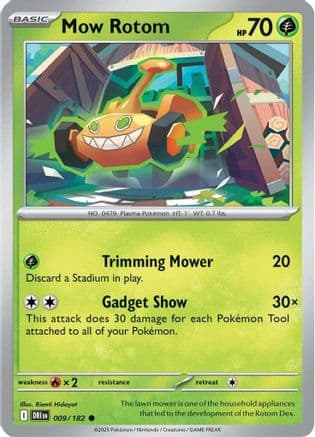 Mow Rotom 009- SV10 Destined Rivals Reverse Holofoil