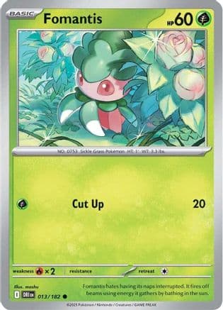 Fomantis 013- SV10 Destined Rivals Reverse Holofoil