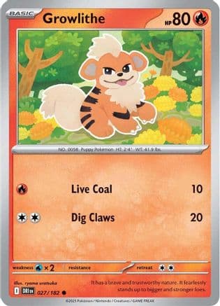 Growlithe 027- SV10 Destined Rivals