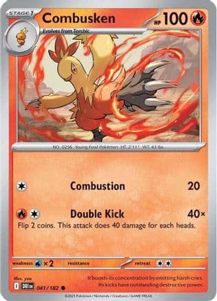 Combusken 041- SV10 Destined Rivals Reverse Holofoil