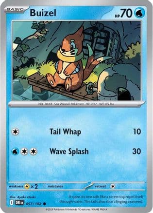 Buizel 057- SV10 Destined Rivals Reverse Holofoil