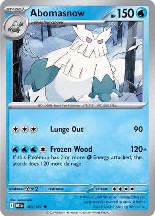 Abomasnow 060- SV10 Destined Rivals Reverse Holofoil