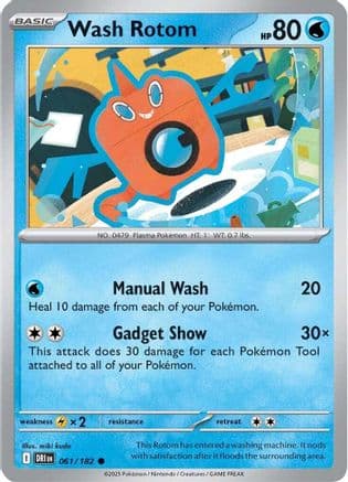 Wash Rotom 061- SV10 Destined Rivals Reverse Holofoil