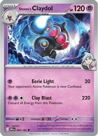 Steven's Claydol 084- SV10 Destined Rivals Reverse Holofoil