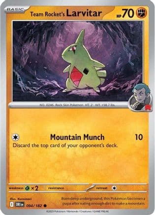 Team Rocket's Larvitar 094- SV10 Destined Rivals Reverse Holofoil