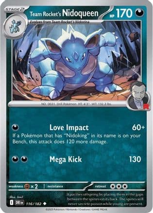 Team Rocket's Nidoqueen 116- SV10 Destined Rivals Reverse Holofoil