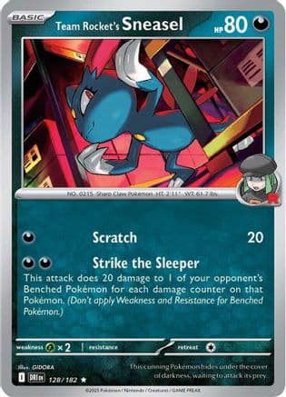 Team Rocket's Sneasel 128- SV10 Destined Rivals Holofoil