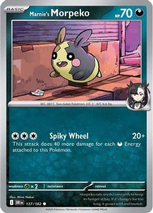 Marnie's Morpeko 137- SV10 Destined Rivals