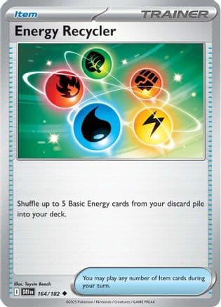 Energy Recycler 164 - Reverse Holofoil SV10 Destined Rivals - Uncommon