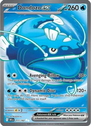 Dondozo ex 211/182 - Holofoil SV10 Destined Rivals - Ultra Rare