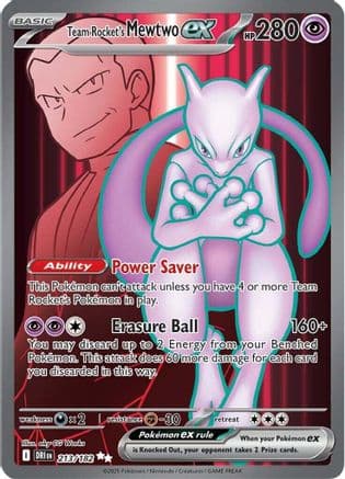 Team Rocket's Mewtwo ex 213/182 - SV10 Destined Rivals Holofoil
