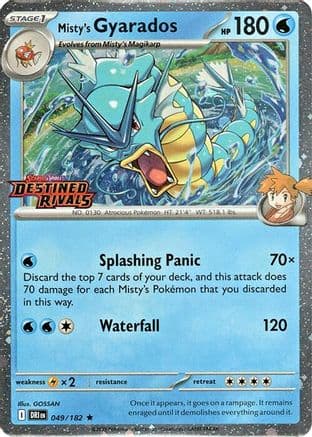 Misty's Gyarados (Prerelease) 049- Miscellaneous Cards & Products Holofoil