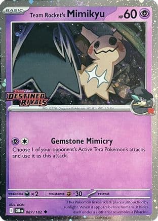 Team Rocket's Mimikyu (Prerelease) 087- Miscellaneous Cards & Products Holofoil