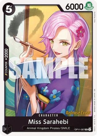 Miss Sarahebi (OP11-087) - A Fist of Divine Speed Release Event Cards
