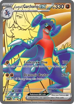 Cynthia's Garchomp ex 204- SV Scarlet & Violet Promo Cards Holofoil
